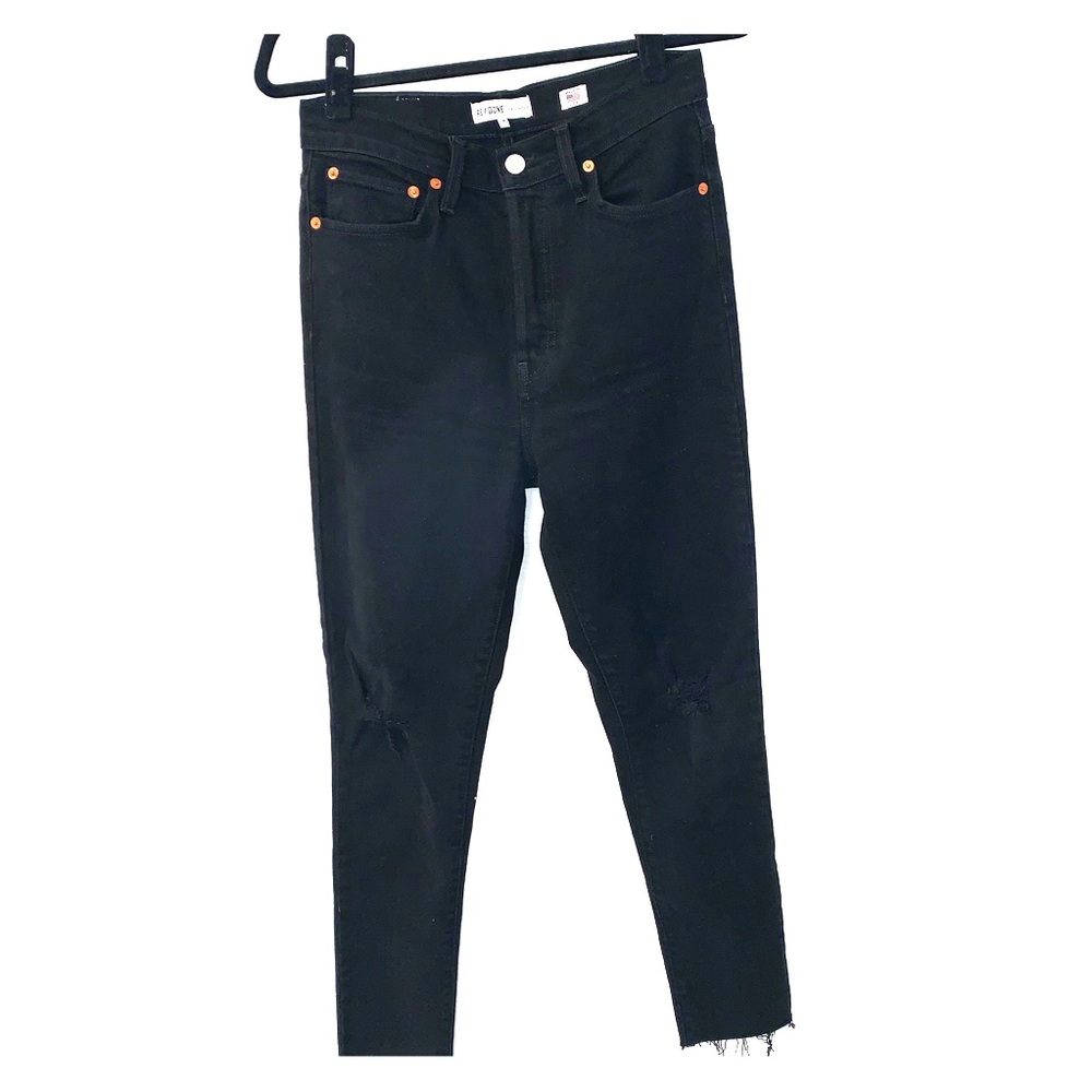 Re/Done Black Distressed Jeans